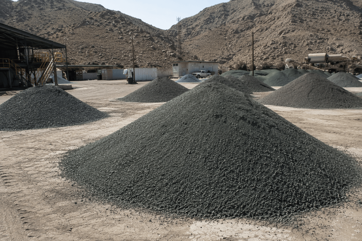 Acopio de concentrado de cobre listo para su comercialización